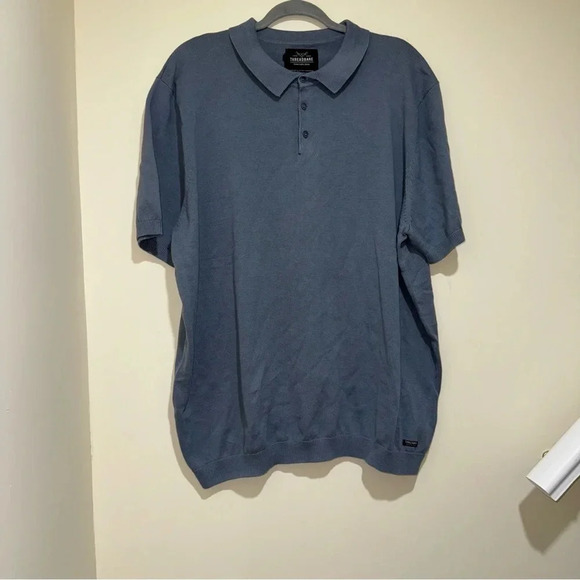 Men’s Threadbare Brand  NWT Casual Blue Cotton Plus Size Polo Shirt Size XXL NEW - Picture 4 of 15
